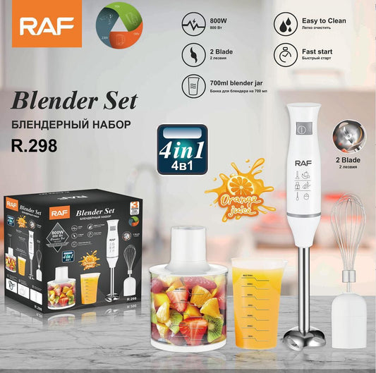 RAF 4IN1 Blender Set  700ML 2 Blades 800 Watts