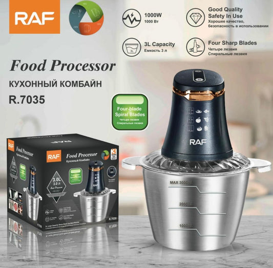 RAF Food Processor 3L 4 Blades 1000 Watts